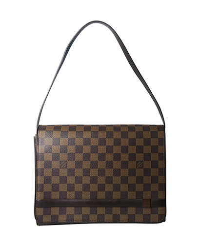Louis Vuitton Damier Ebene Tribeca Carre Shoulder Bag, front view
